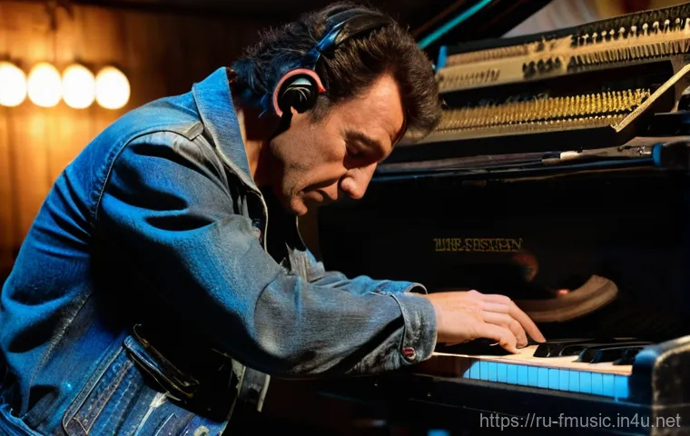 브루스 스프링스틴 Born to Run 녹음 비하인드 - Image Prompt 1: The Weight of Expectation**